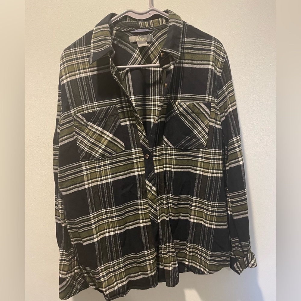 Black Natural Reflections flannel